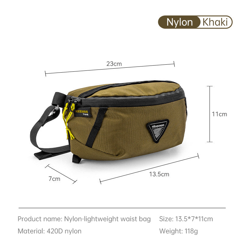 Bolsa de cintura Hikeman, para esportes ao ar livre, expande-se como mochila, leve para viagens/trilhas.