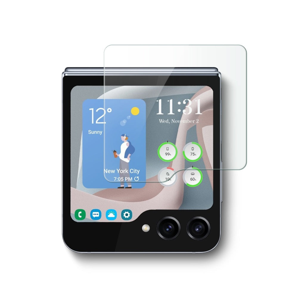 Película de vidro temperado de alta definição para tela externa, compatível com Samsung Galaxy Z Flip7 W25 FLIP, com proteção anti-espionagem.