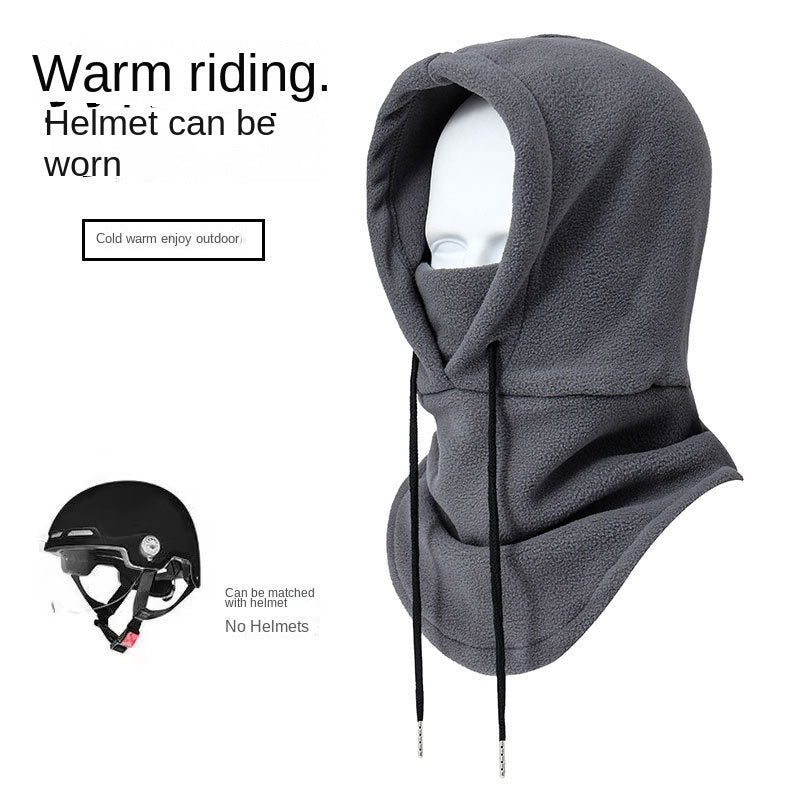 Gorro de ciclismo para atividades ao ar livre no inverno, protetor de pescoço grosso e quente, gorro para esqui, máscara facial de lã polar