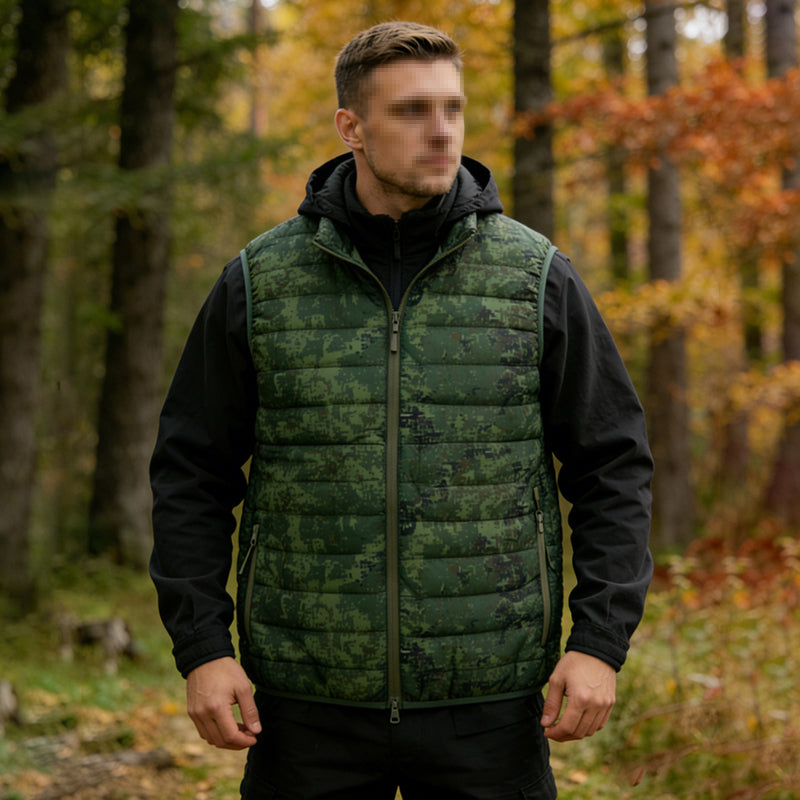 Colete Anorak Camuflado Gorka da Época da Guerra Fria - Jaqueta de Campo com Padrão Russo KLMK, Algodão Leve, Modelo Blusão de Combate Sem Mangas
