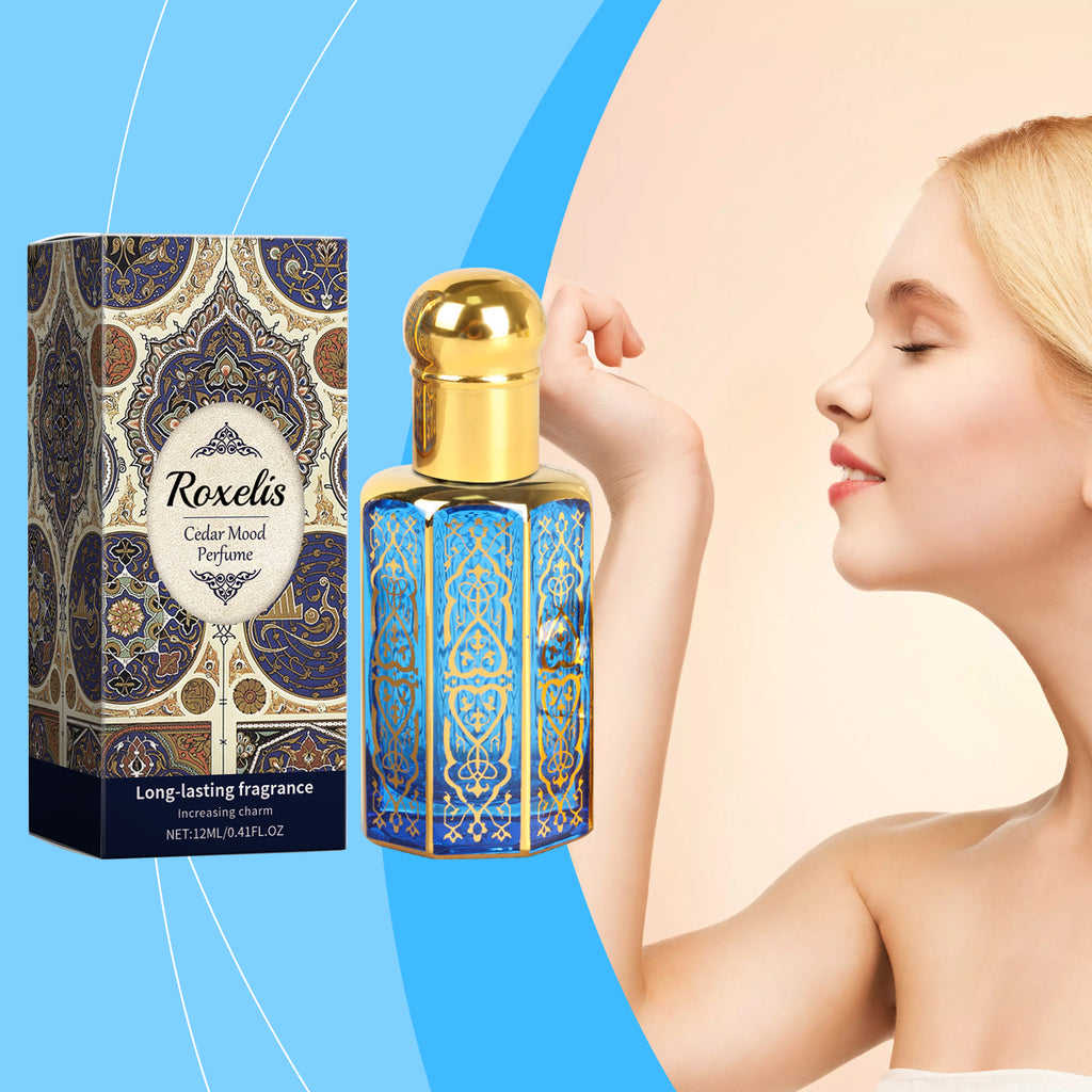 Roxelis Cedar Arabian Fragrance: Com fragrância suave e duradoura, exala um charme delicado e é um perfume portátil perfeito para encontros românticos.