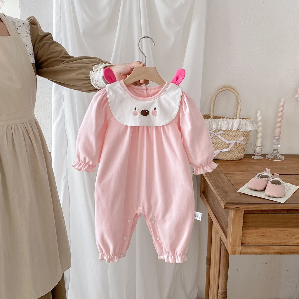 Conjunto de outono para bebê, body para recém-nascido, roupa de primavera e outono, macacão de algodão super fofo com estampa de lua e ideal para engatinhar até os 100 dias.