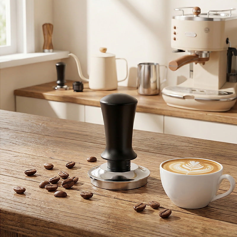 Compactador de café ajustável em aço inoxidável 304 com balança para expresso.