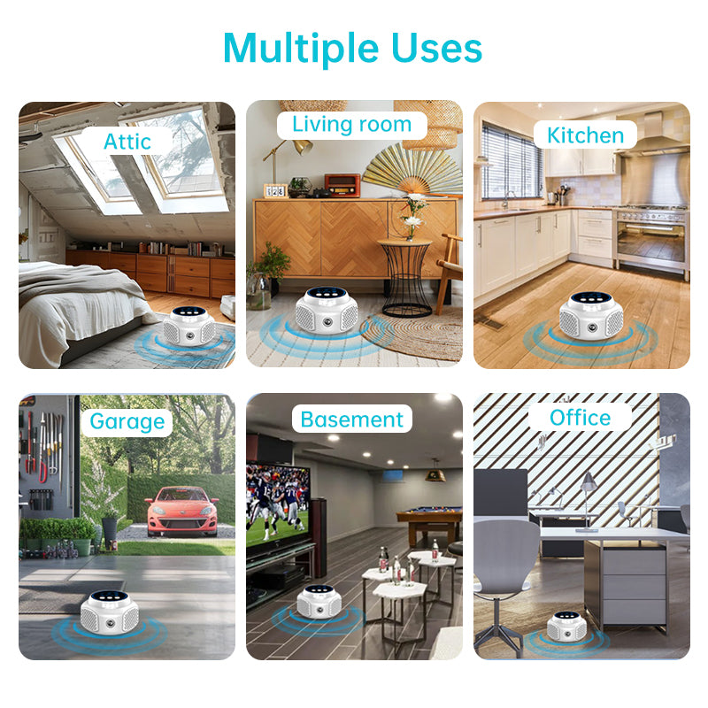 Repelente ultrassônico de 360° para pragas, repelente de alta potência para roedores e insetos em ambientes internos, controle seguro de mosquitos e ratos com plugue.