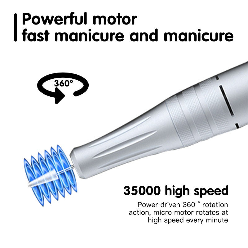 Lixadeira Elétrica Portátil para Unhas, Máquina de Manicure e Pedicure PM Electric Nail Drill