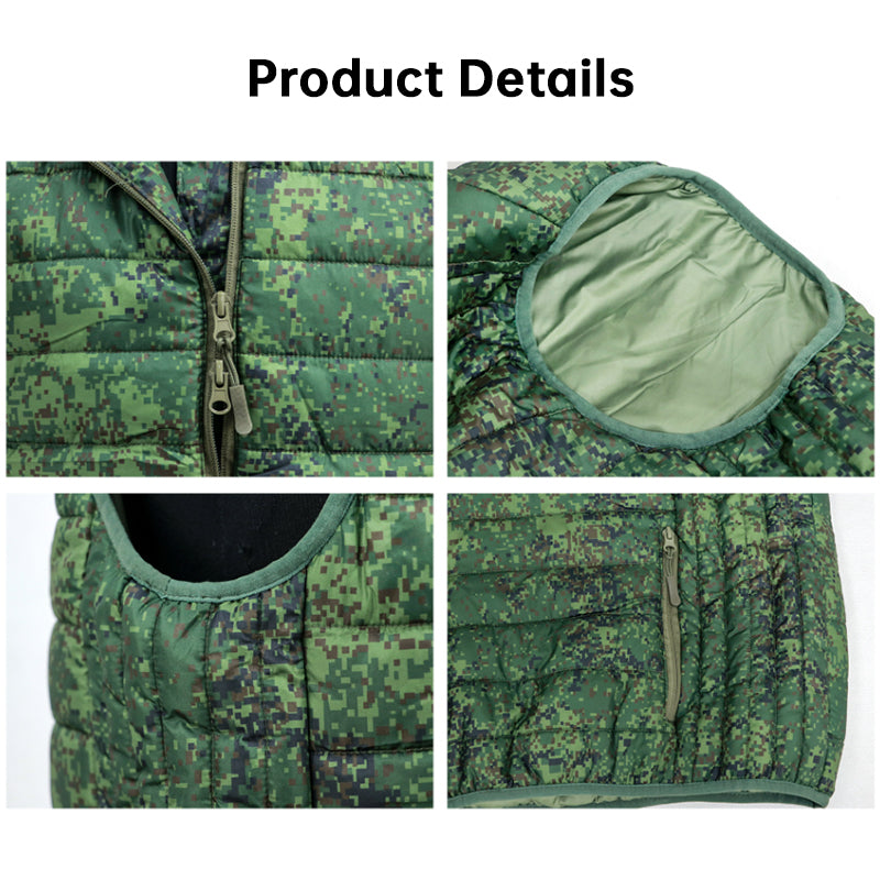 Colete Anorak Camuflado Gorka da Época da Guerra Fria - Jaqueta de Campo com Padrão Russo KLMK, Algodão Leve, Modelo Blusão de Combate Sem Mangas