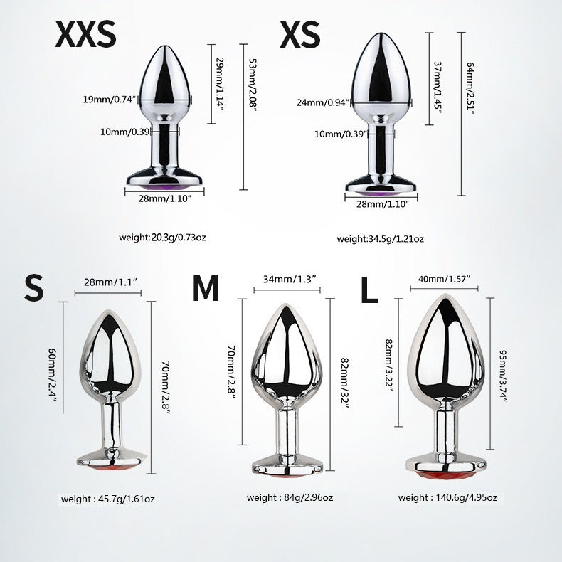 Plug anal posterior de metal para homens e mulheres adultos, brinquedo sexual SM para masturbação e orgasmo, plug anal para produtos adultos