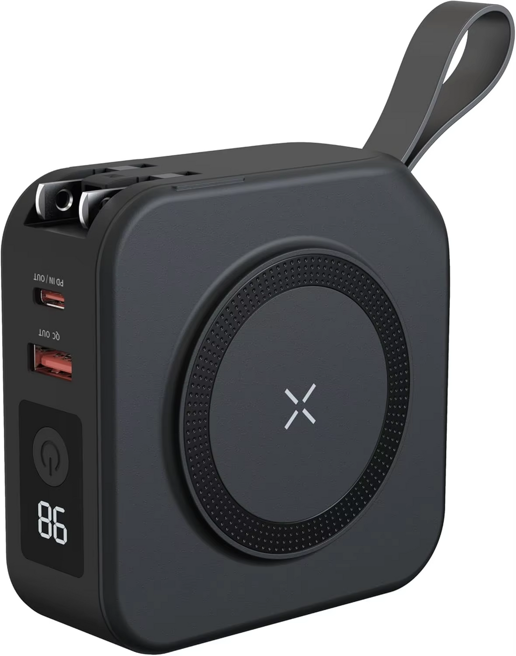 Carregador portátil sem fio magnético 5 em 1 de 22,5 W e 10000 mAh para viagens.