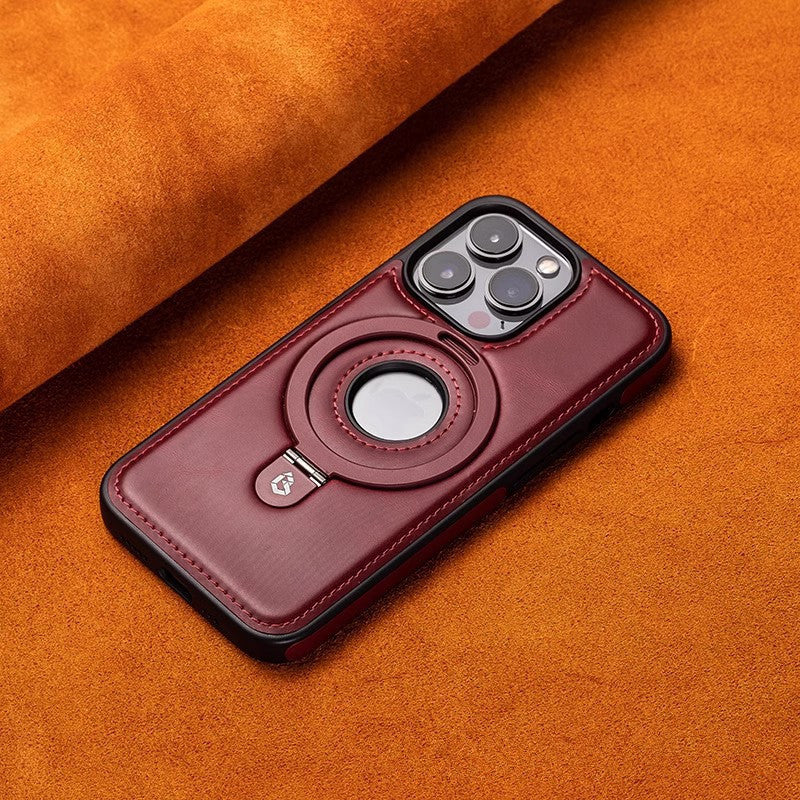 Capa protetora de couro com suporte magnético para iPhone 15, compatível com Apple 16 Pro Max e modelo Anti-queda.