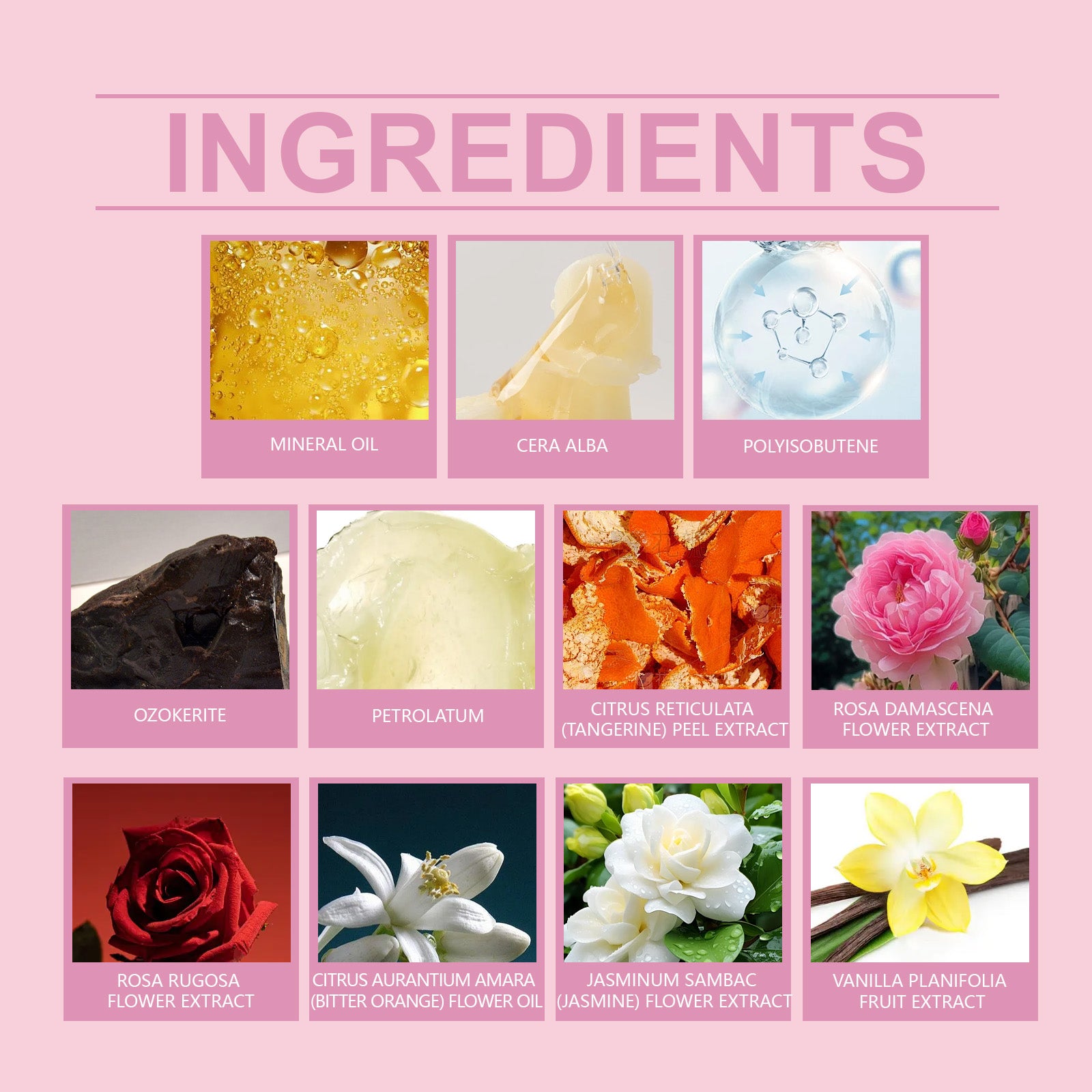 Bálsamo sólido perfumado Roxelis Rose: elegante, refrescante, sedoso e leve, ideal para levar no bolso.