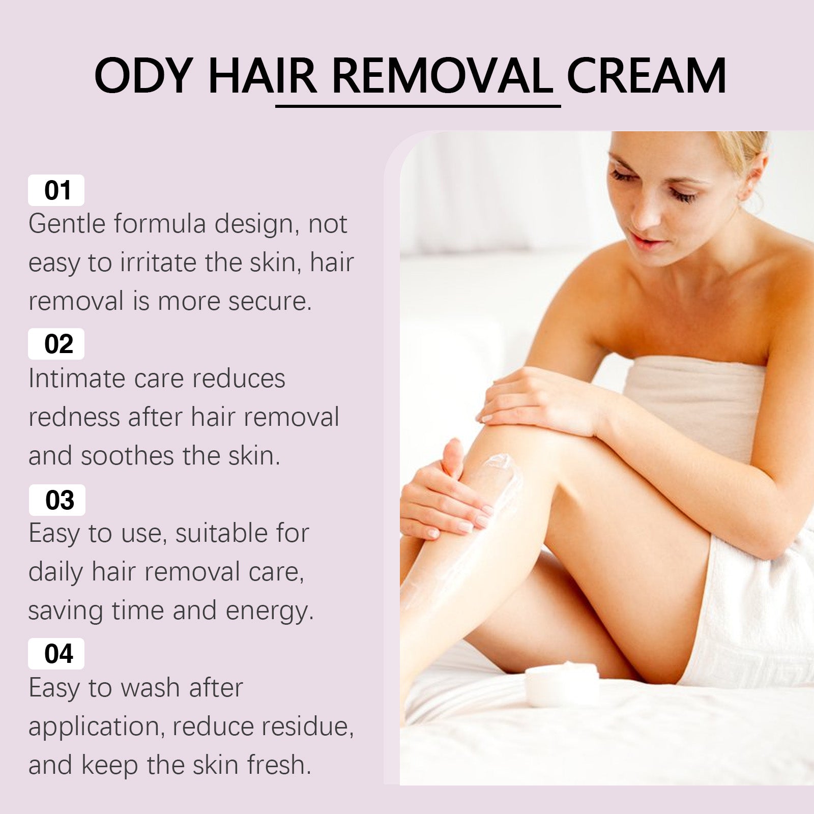 Creme Depilatório Corporal OceAura, Suave, para Limpeza e Remoção de Pelos nas Mãos e Pernas, para Homens e Mulheres.