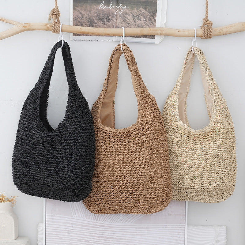 Bolsa de mão para uso diário, bolsa de tecido versátil para viagens, bolsa de ombro.
