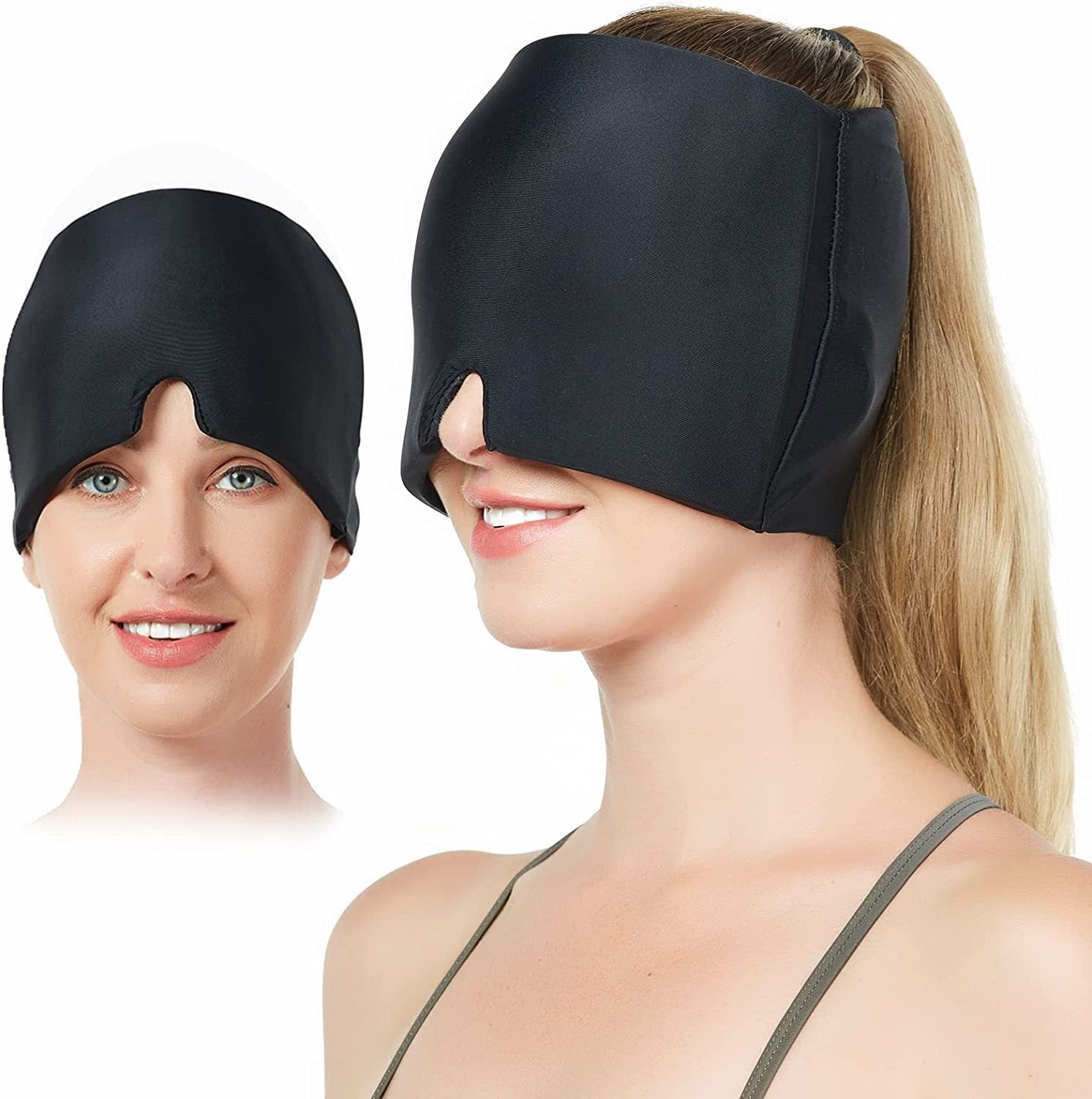 Máscara de Gelo em Gel, Máscara Fria, Máscara para os Olhos, Touca Fria para Resfriamento Físico
