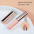 Gel para correção de unhas com efeito degradê e pincel de silicone.