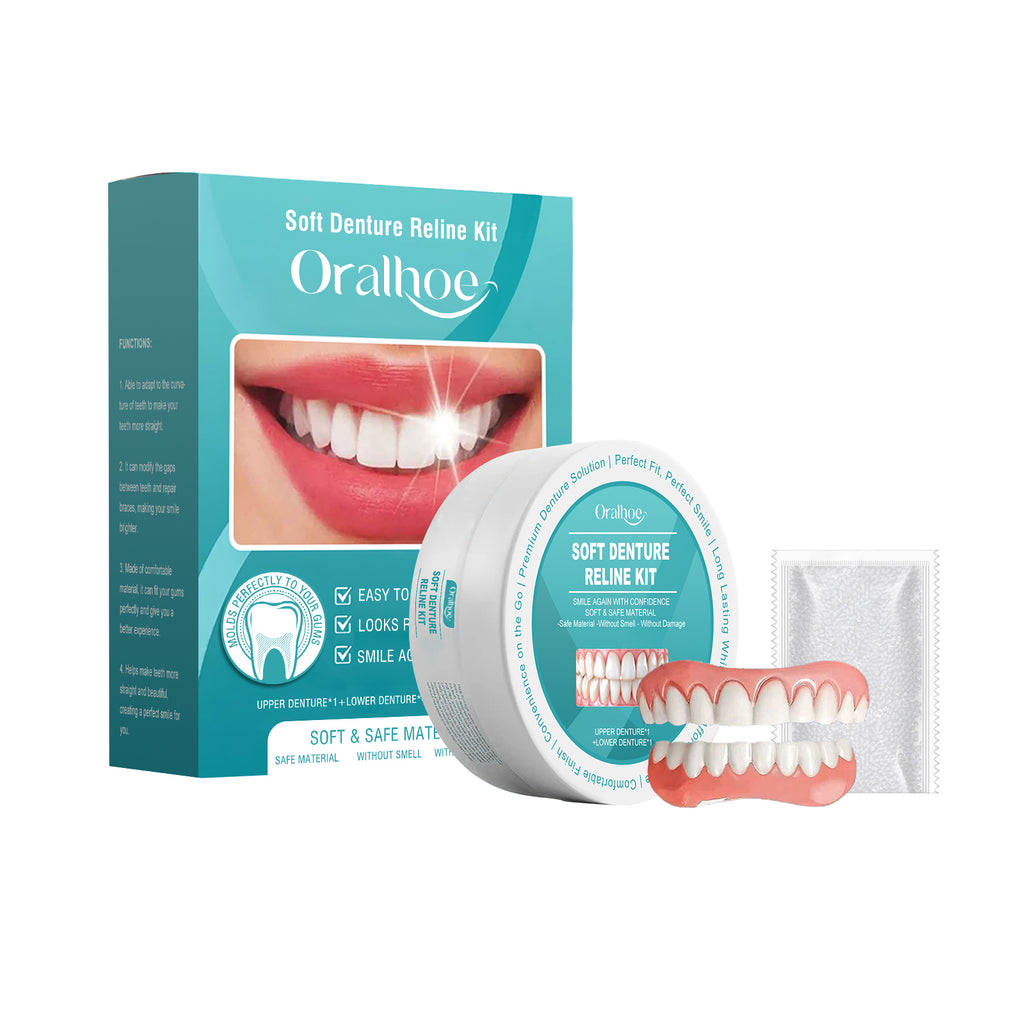 Kit para retoque de próteses dentárias, confortável e com acabamento impecável entre os dentes.