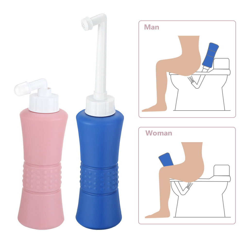 Irrigador portátil de 500ml para limpeza da região íntima feminina. Maintenance Personal Hygiene Gynecological Cleaning Protective Equipment