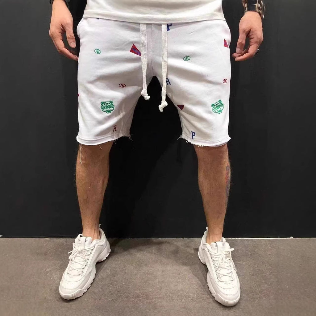 Shorts cargo masculinos casuais de verão, folgados e respiráveis, para esportes e fitness.
