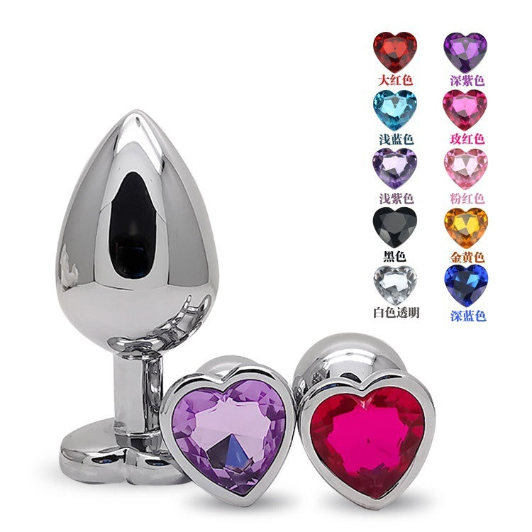 Produtos Sexuais Produtos Adultos Plug Anal em Formato de Coração para Quintal de Metal Brinquedos de Expansão Anal Produtos Sexuais Alternativos