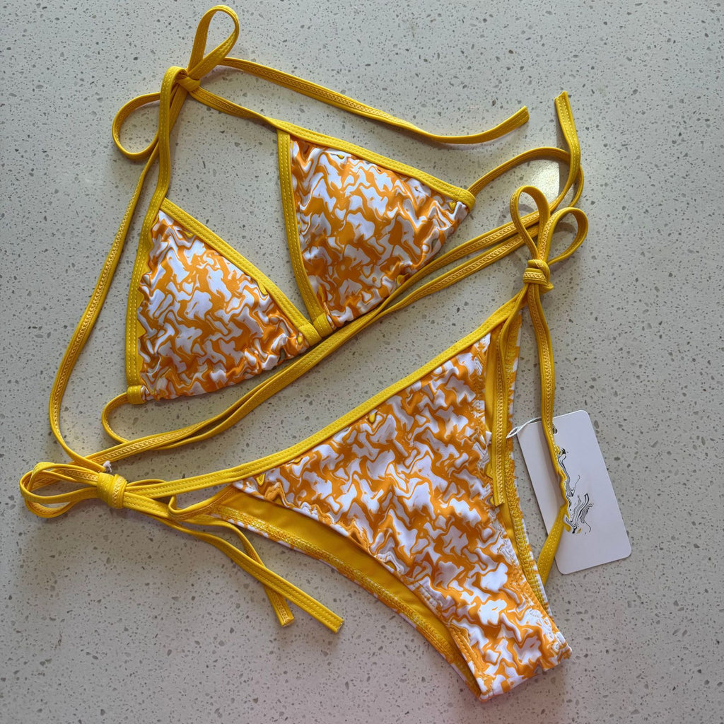 Conjunto de biquíni sexy, roupa de banho de duas peças