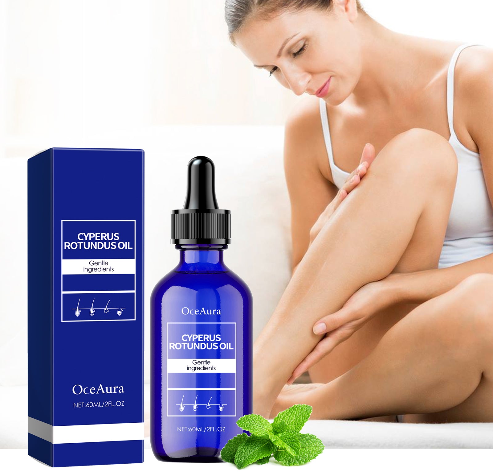 Óleo Essencial OceAura para Cuidados com os Cabelos e o Corpo, para uma Pele Nutritiva, Macia e Delicada.