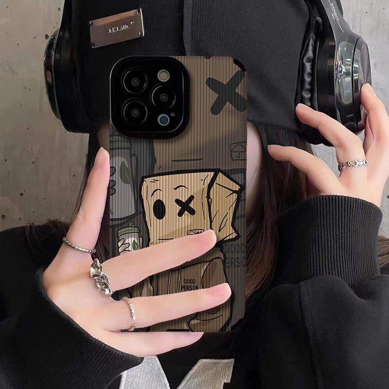 Adequado para ansiedade social, caixas de papelão, iPhone 11, Apple 14, 13, tudo incluído, 15 PRO, capa de telefone 12 resistente a quedas 7P