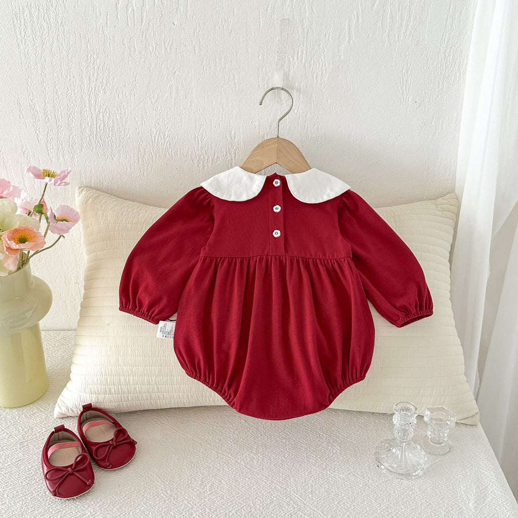 Roupa de primavera para bebê recém-nascida, body com estampa de lua cheia para aniversário de 100 dias, macacão de algodão de alta qualidade.