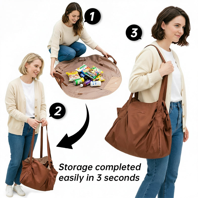 Mala de viagem dobrável + manta de piquenique - Bolsa grande e impermeável para viagens de fim de semana, academia e praia.