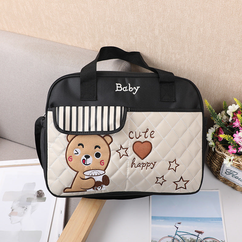 Nova bolsa transversal casual em tecido oxford com estampa fofa e moderna.