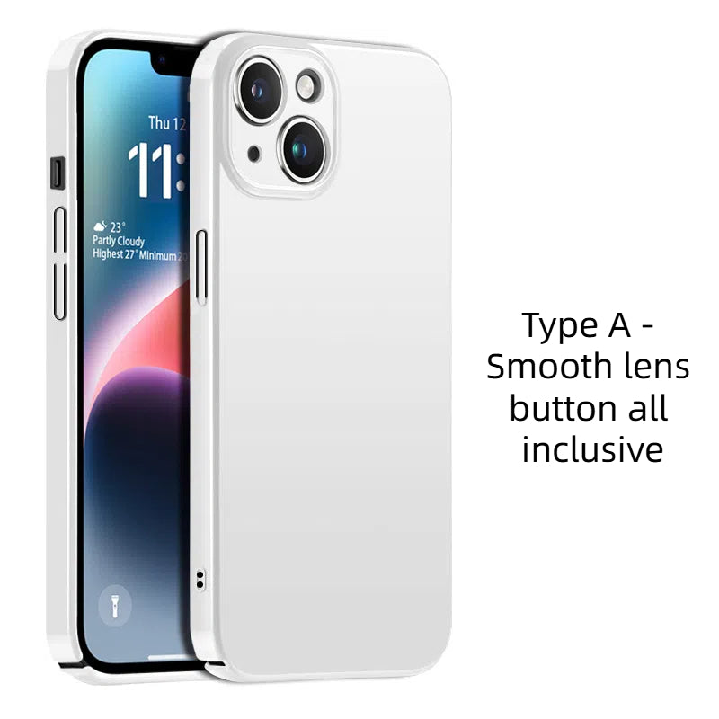 Capa personalizada para iPhone 16 com impressão por transferência térmica, incluindo capa rígida de 15" brilhante e 14" fosca para película protetora com fotos.