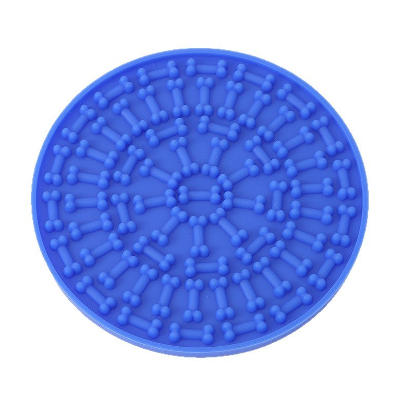 Tapete de silicone para alimentação com ventosa, tapete para lamber para animais de estimação, tapete para alimentação lenta, tapete antiderrapante para alimentação lenta, tapete redondo para lamber p