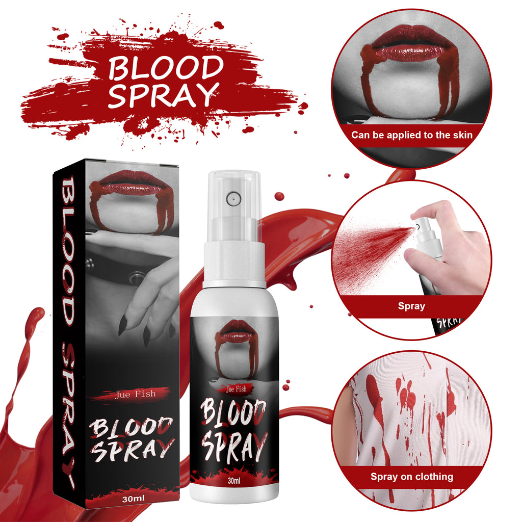 Spray de plasma, sangue falso de vampiro, sangue de zumbi, sangue artificial para decoração, maquiagem e adereços para filmes.