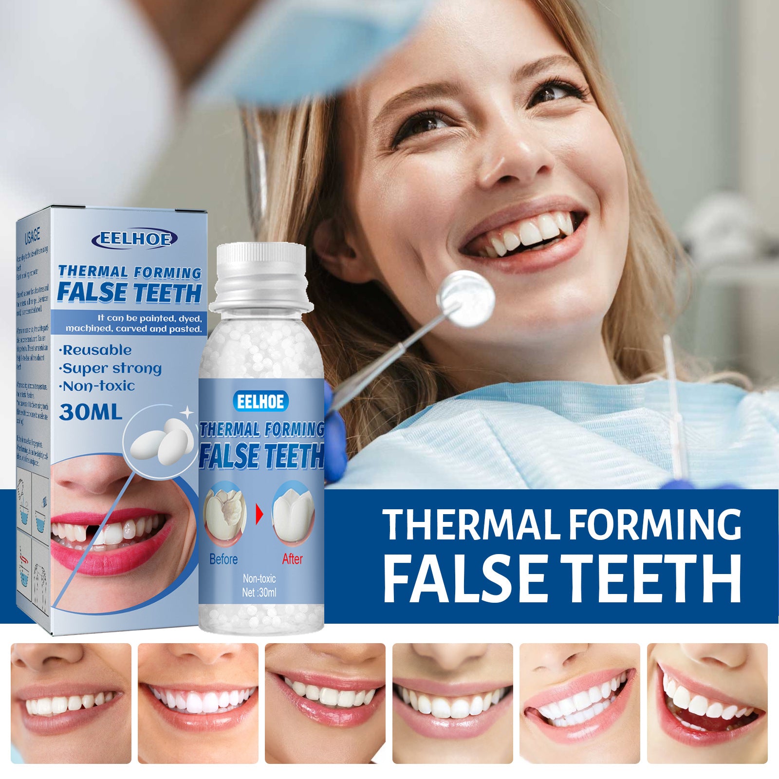 Vídeo sobre como moldar cola dental, maquiagem, modificação de dentaduras, obturações temporárias, preenchimento de buracos e obturações dentárias.