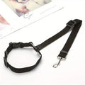 Cinto de segurança para animais de estimação com anel, guia ajustável para assento traseiro de carro, ideal para viagens seguras.