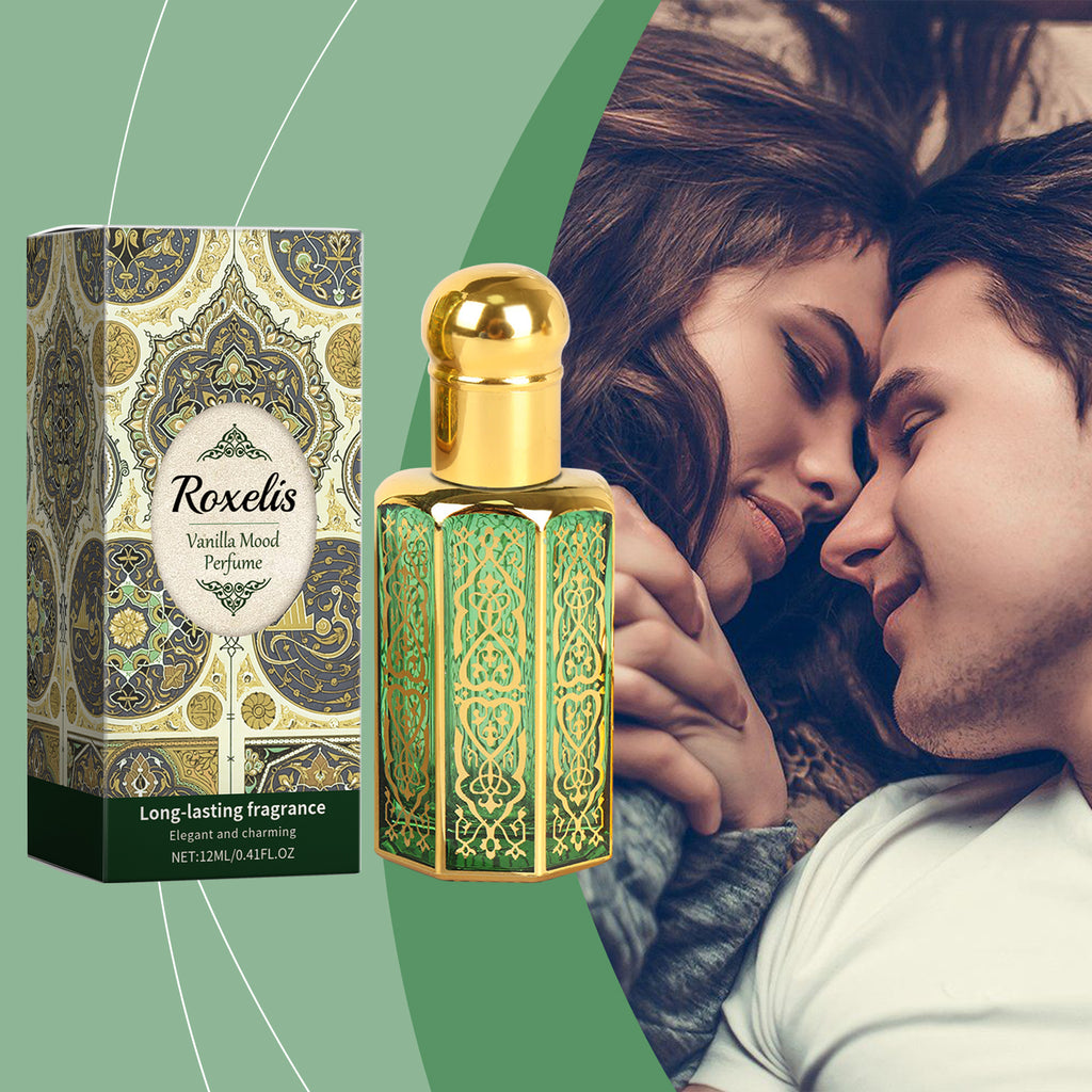 Roxelis Perfume Árabe com Fragrância de Baunilha: Leve, Elegante, Suave, Duradoura, Exala Charme, Ideal para Ambientes Portáteis
