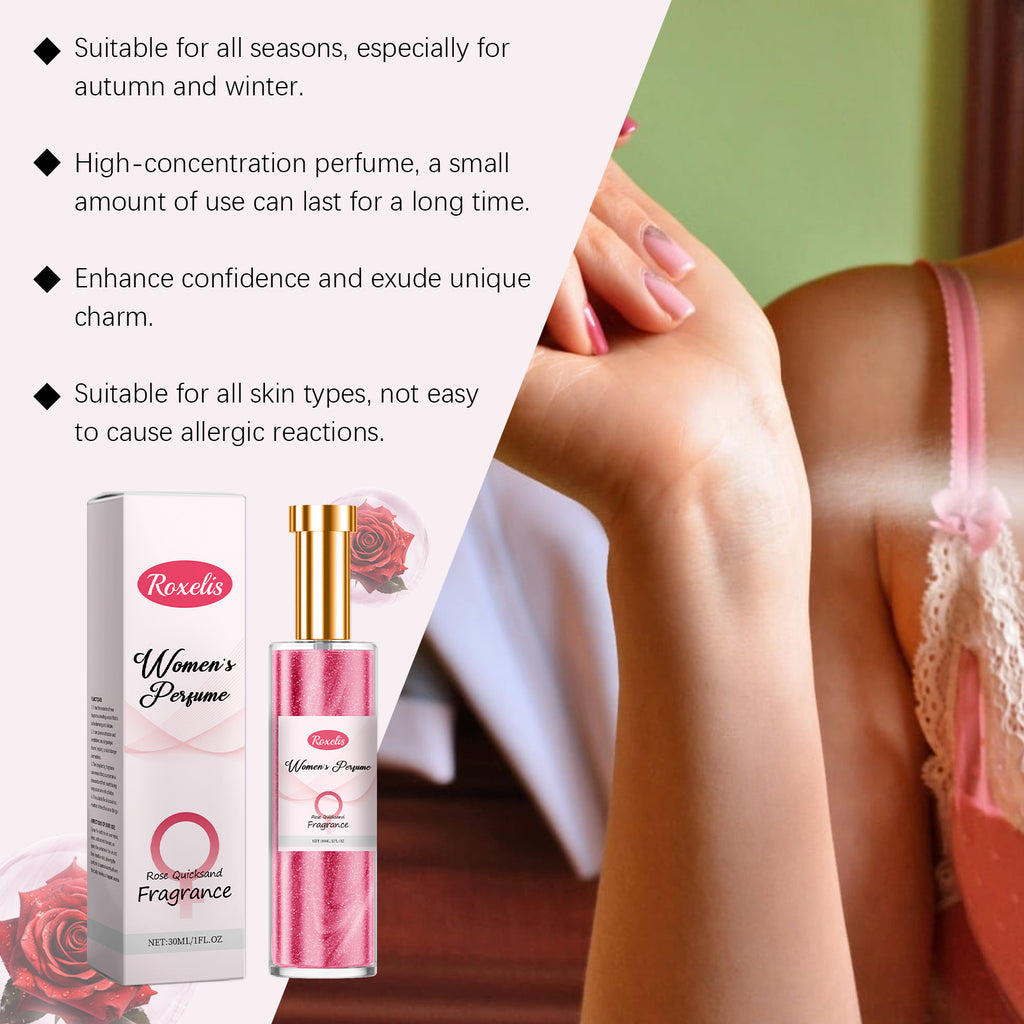 Roxelis Rose Perfume Feminino Charm Exala Charme Fragrância Natural e Fresca de Longa Duração Perfume Feminino para Uso Diário