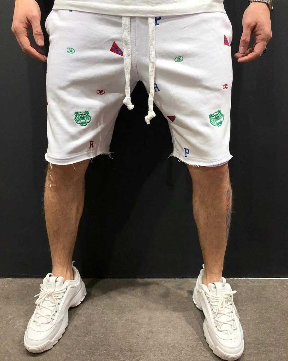 Shorts cargo masculinos casuais de verão, folgados e respiráveis, para esportes e fitness.