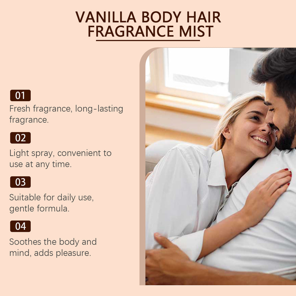 Desodorante Corporal Roxelis Vanilla, Fragrância Natural, Fresca e Leve, Perfume Diário para o Corpo e Cabelo.