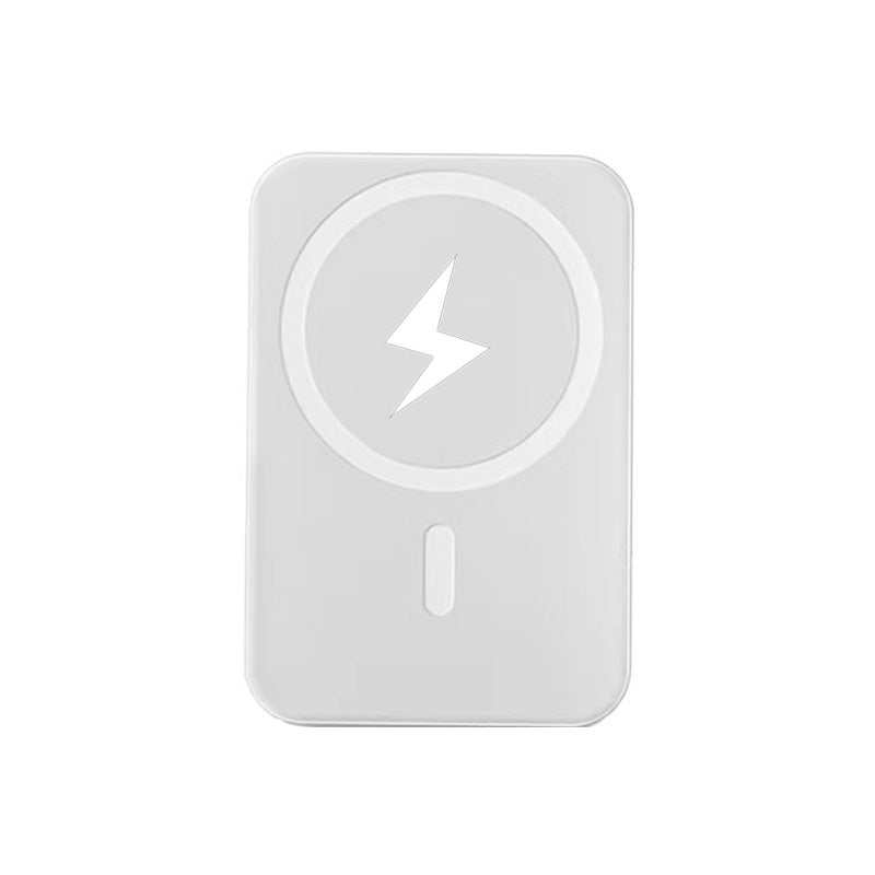 Carregador portátil magnético sem fio compatível com a bateria traseira sem fio do Apple 8-15 Pro Max, compacto, portátil e universal.