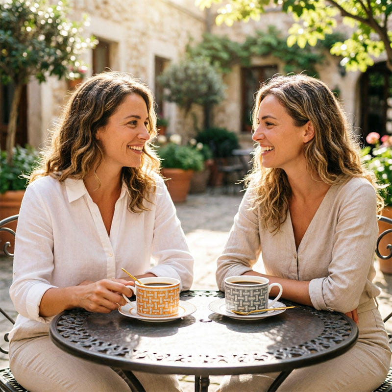Conjunto de xícaras de café e pires em porcelana fina estilo europeu, conjunto de xícaras de chá com colheres para chá da tarde, para uso doméstico e no escritório.