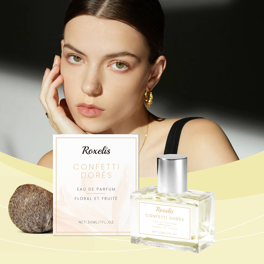 Roxelis Perfume Frutado de Sobremesa, Fragrância Floral Frutada, Perfume de Nicho, Perfume Fresco e Natural, Perfume para Encontros e Ambiente