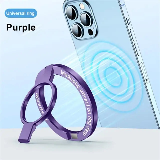 Suporte magnético de anel para celular, compatível com iPhones 12, 13 e 14 (máximo). Feito em liga de zinco, este suporte de dedo magnético oferece uma pegada firme e elegante.