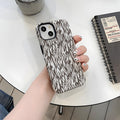Capa de película 2 em 1 com estampa de leopardo branca, compatível com Apple iPhone 15 Pro Max, Apple iPhone 14 Pro e iPhone 16 Pro.