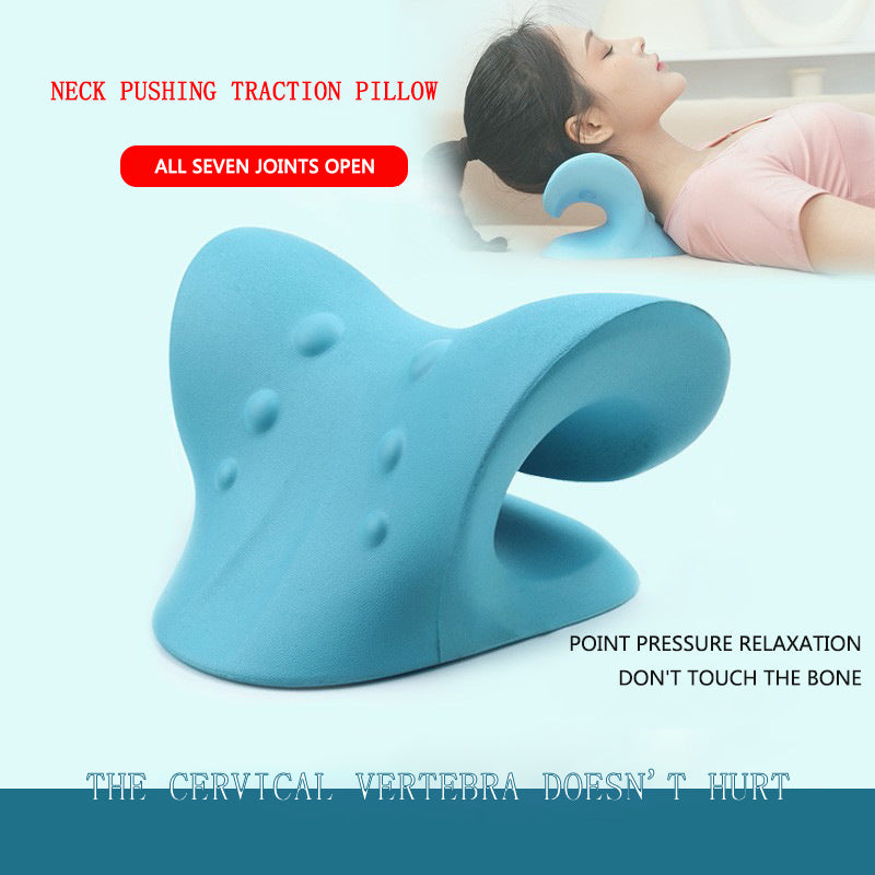 Travesseiro de massagem cervical tipo C, órtese cervical, tração, massagem, para dormir, ombros e pescoço.