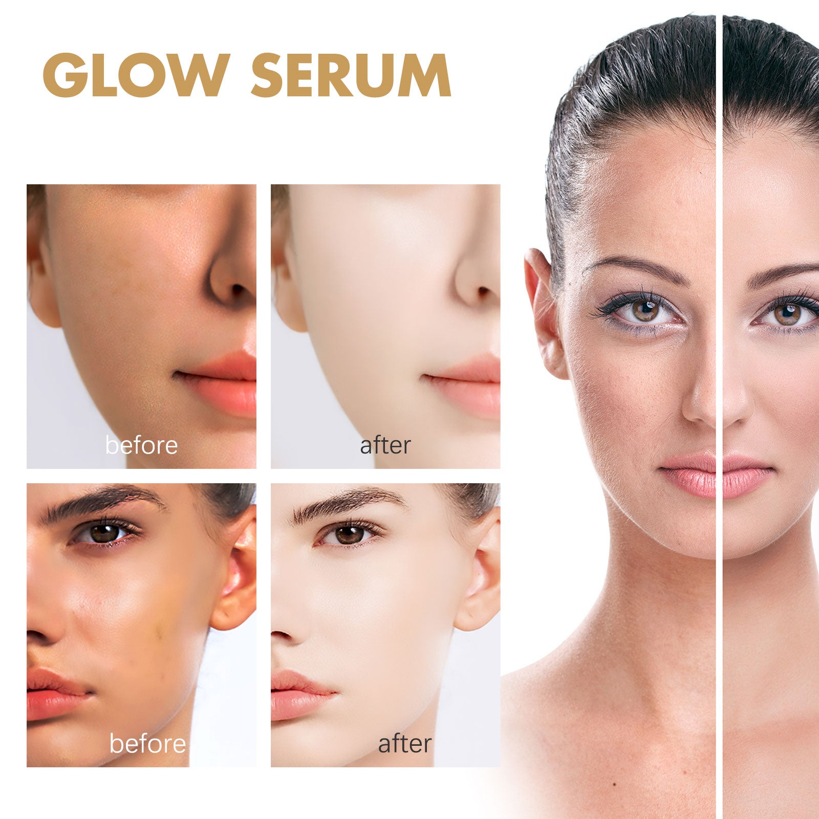 Essência fotossensível EELHOE com própolis e nicotinamida, reduz marcas de acne, hidrata, ilumina e clareia a pele do rosto.