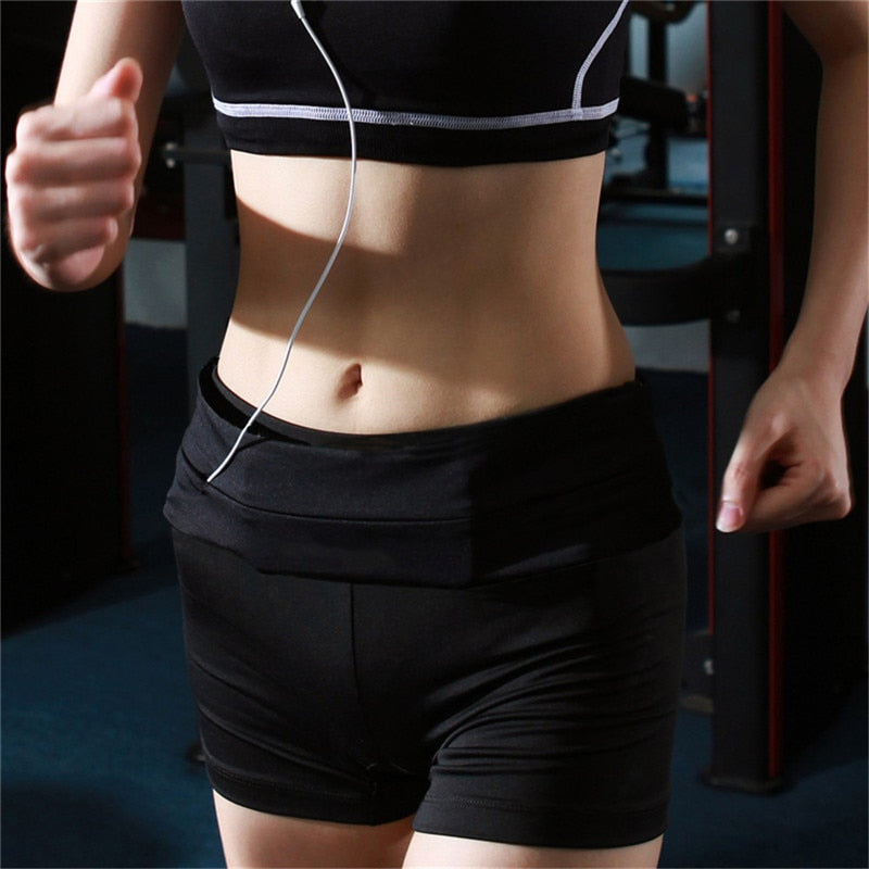 Bolsa de cintura profissional para corrida, unissex, para academia, trilhas e esportes. Cinto invisível para celular.
