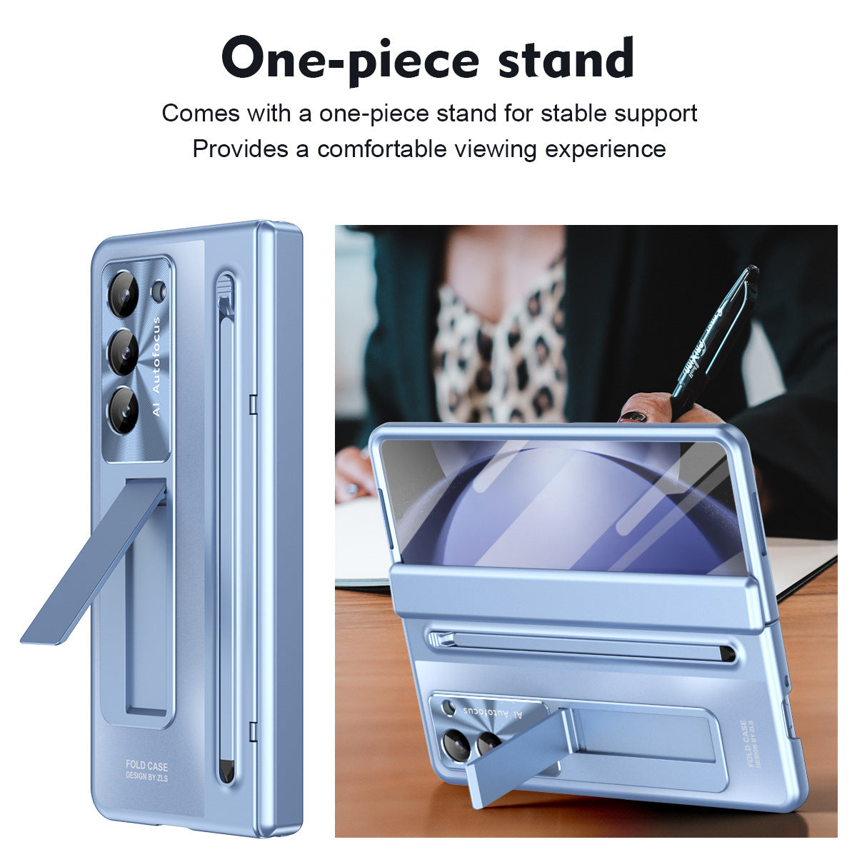 Capa protetora para celular Samsung Galaxy Z Fold6 com suporte integrado e caneta stylus, resistente a quedas. Compatível com Z Fold5.