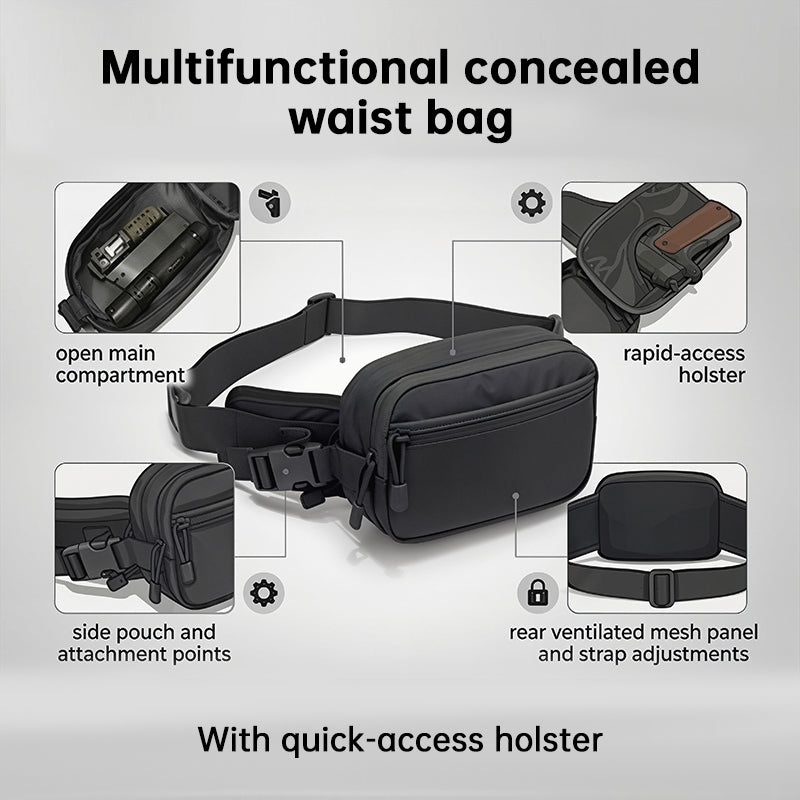 Bolsa tática de cintura para pistolas Glock e 1911 – Bolsa de cinto para porte velado de pistola 9mm, ideal para caça e airsoft.