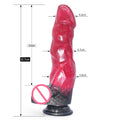 Dildo imitando pênis de animal, masturbador masculino e feminino, plug anal com formato especial, produto sexual adulto, bastão para masturbação manual.