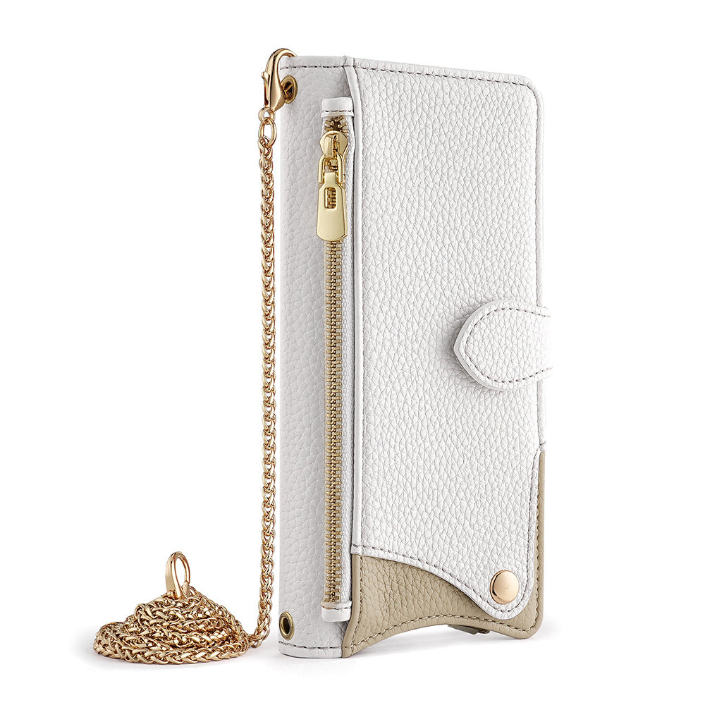 Capa transversal Apple 17 Promax com espelho de maquiagem, compatível com iPhone 15, suporte para iPhone 16 e capa para iPhone 13.