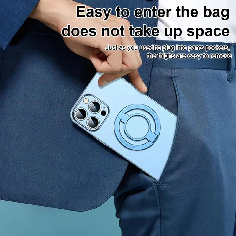 Suporte magnético de anel para celular, compatível com iPhones 12, 13 e 14 (máximo). Feito em liga de zinco, este suporte de dedo magnético oferece uma pegada firme e elegante.